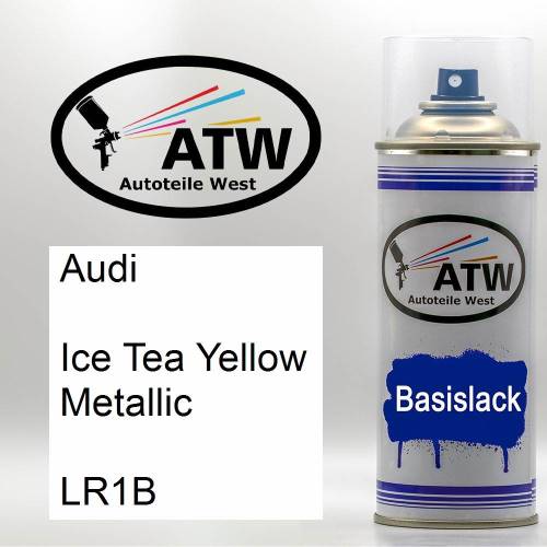 Audi, Ice Tea Yellow Metallic, LR1B: 400ml Sprühdose, von ATW Autoteile West.